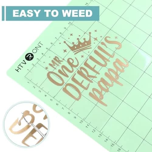 HTVRONT Champagne Gold Matte Vinyl Roll 12" x 10FT (305cm) | Permanent Adhesive for Crafts & Decals thumbnail 2