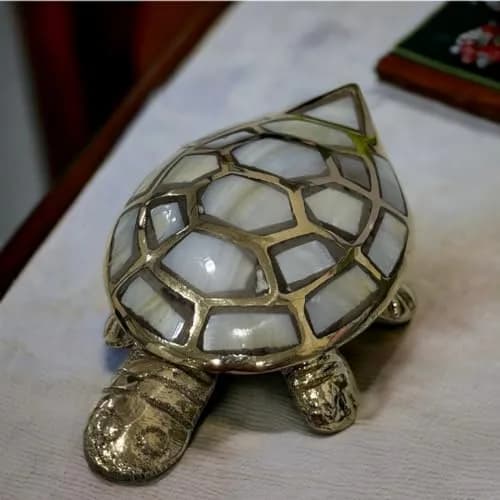 DIVE DECOR Feng Shui Brass Tortoise Figurine | Longevity, Wealth & Prosperity Symbol (1.5 cm H x 4 cm L x 2.5 cm W) thumbnail 6