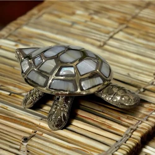 DIVE DECOR Feng Shui Brass Tortoise Figurine | Longevity, Wealth & Prosperity Symbol (1.5 cm H x 4 cm L x 2.5 cm W) thumbnail 7