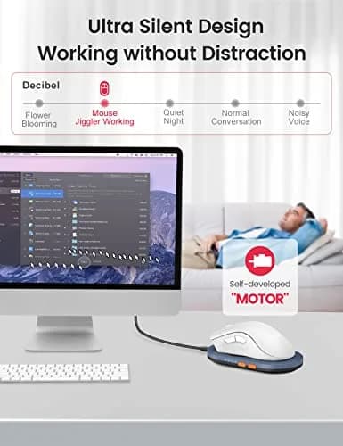 Vaydeer Ultra Slim Mouse Mover Air 3 Mouse Jiggler 105g (0.22 lb) | Keeps PC Active thumbnail 4