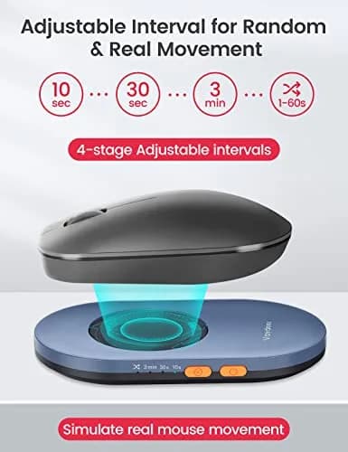 Vaydeer Ultra Slim Mouse Mover Air 3 Mouse Jiggler 105g (0.22 lb) | Keeps PC Active thumbnail 3