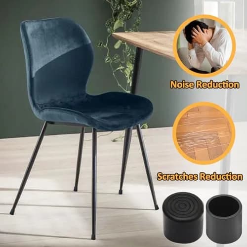 Auvotuis Black PVC Chair Leg Tips 32Pcs (22mm / 0.87 Inch) | Protects Floors from Scratches & Noise thumbnail 4