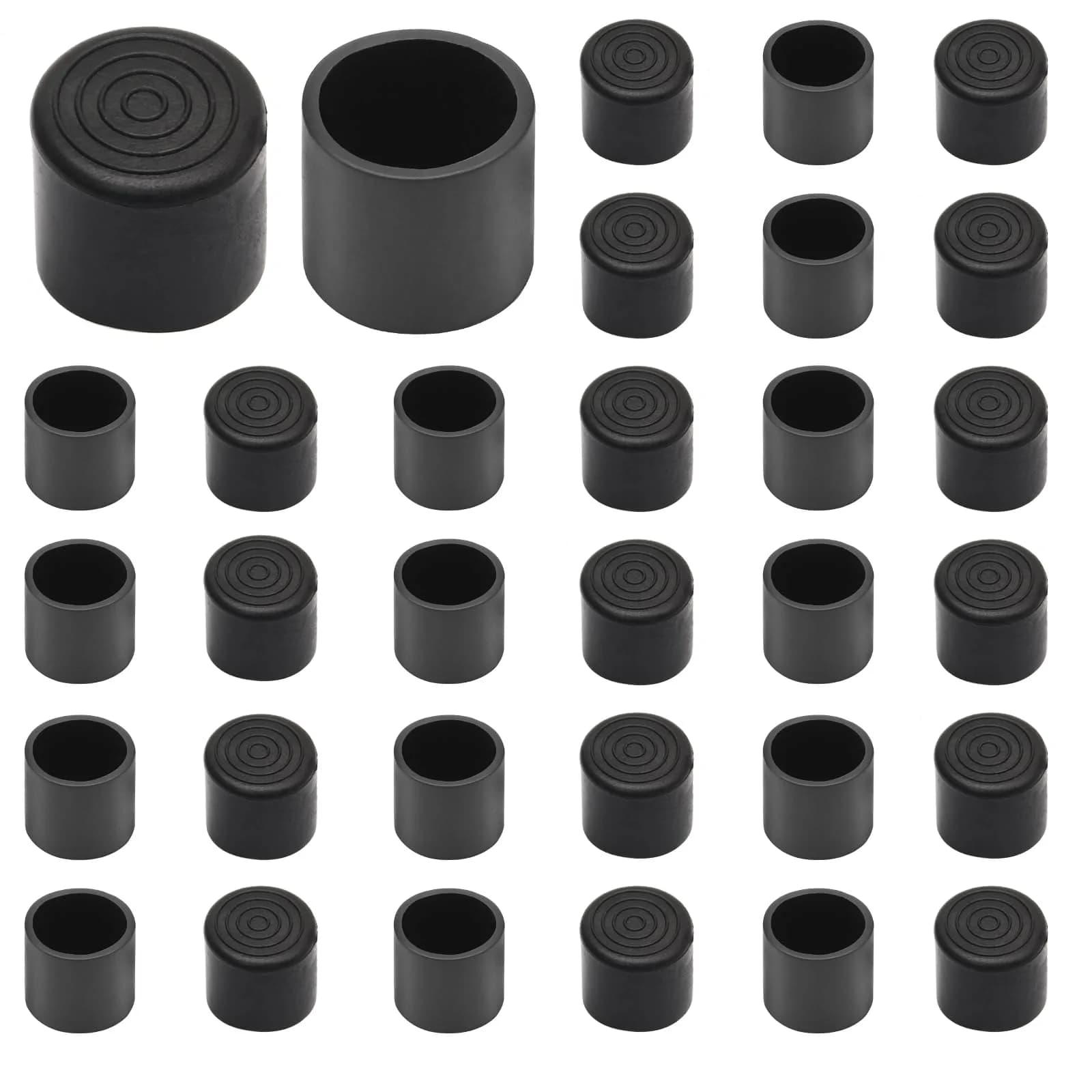 Auvotuis Black PVC Chair Leg Tips 32Pcs (22mm / 0.87 Inch) | Protects Floors from Scratches & Noise - view 7