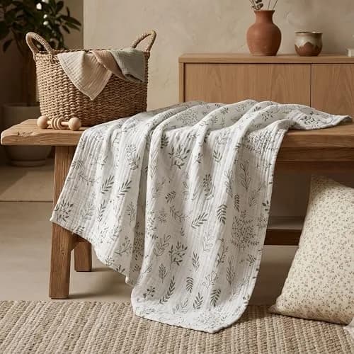 LYRICHOM BABY Muslin Swaddle Blankets 3 Pack | Breathable Organic Cotton for Newborns thumbnail 5