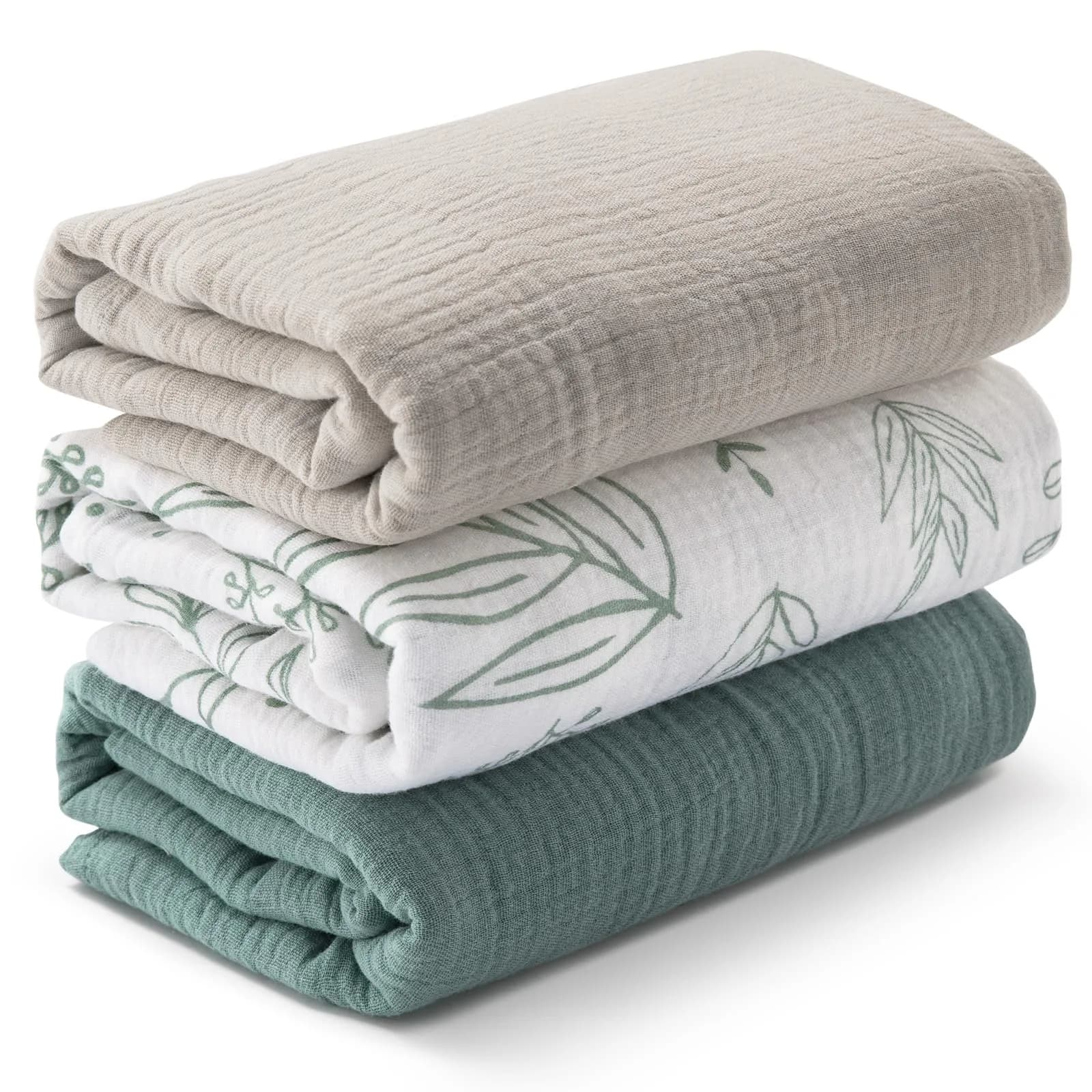 LYRICHOM BABY Muslin Swaddle Blankets 3 Pack | Breathable Organic Cotton for Newborns