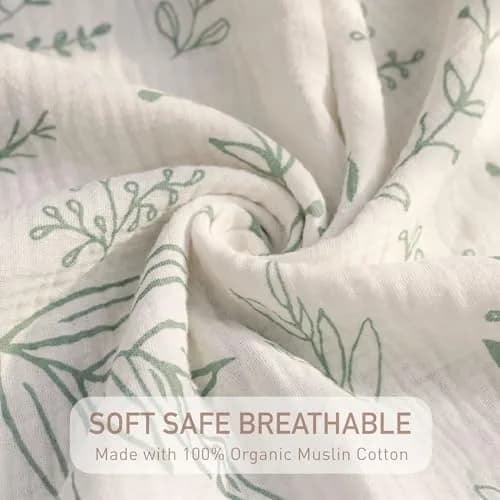 LYRICHOM BABY Muslin Swaddle Blankets 3 Pack | Breathable Organic Cotton for Newborns thumbnail 8