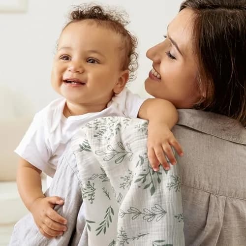 LYRICHOM BABY Muslin Swaddle Blankets 3 Pack | Breathable Organic Cotton for Newborns thumbnail 2
