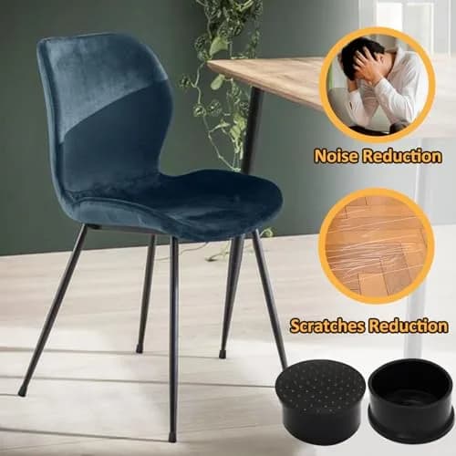 Auvotuis Black PVC Chair Leg Tips 48mm (1.89 Inch) | Protects Floors & Reduces Noise thumbnail 5