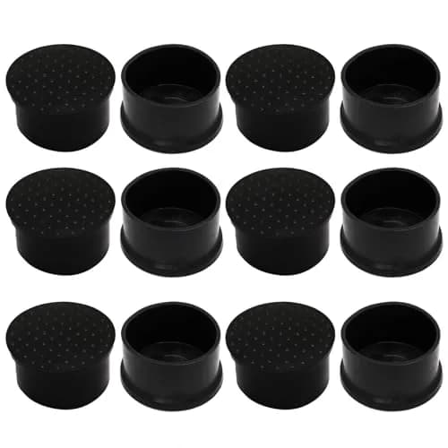 Auvotuis Black PVC Chair Leg Tips 48mm (1.89 Inch) | Protects Floors & Reduces Noise thumbnail 7