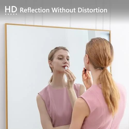 Dolonm 65x22 Inch Full Length Mirror | Modern Standing Floor Mirror for Living Room, Bedroom, Bathroom, Hallway, Gold Frame thumbnail 7