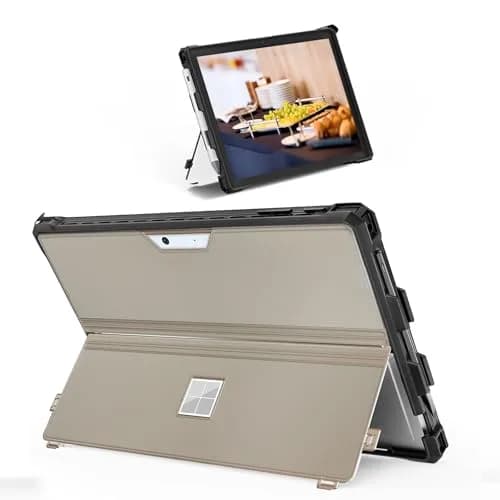 YORUNOHOSHI 12.3" Surface Pro Rugged Cover Case with Pen Holder | Translucent Black thumbnail 1