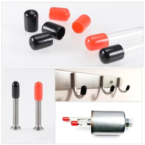 uxcell Rubber End Caps 10mm | Vinyl PVC Round Tube Bolt Cover Protectors Grey thumbnail 5
