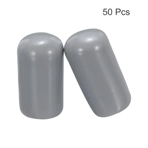 uxcell Rubber End Caps 10mm | Vinyl PVC Round Tube Bolt Cover Protectors Grey thumbnail 2