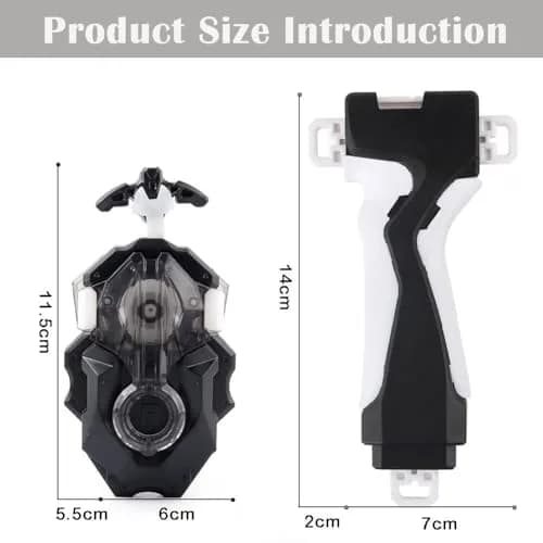 Battbeyle Black Spinning Toy Top Launcher and Grip Set | ASTM-Tested for Safe Play thumbnail 6