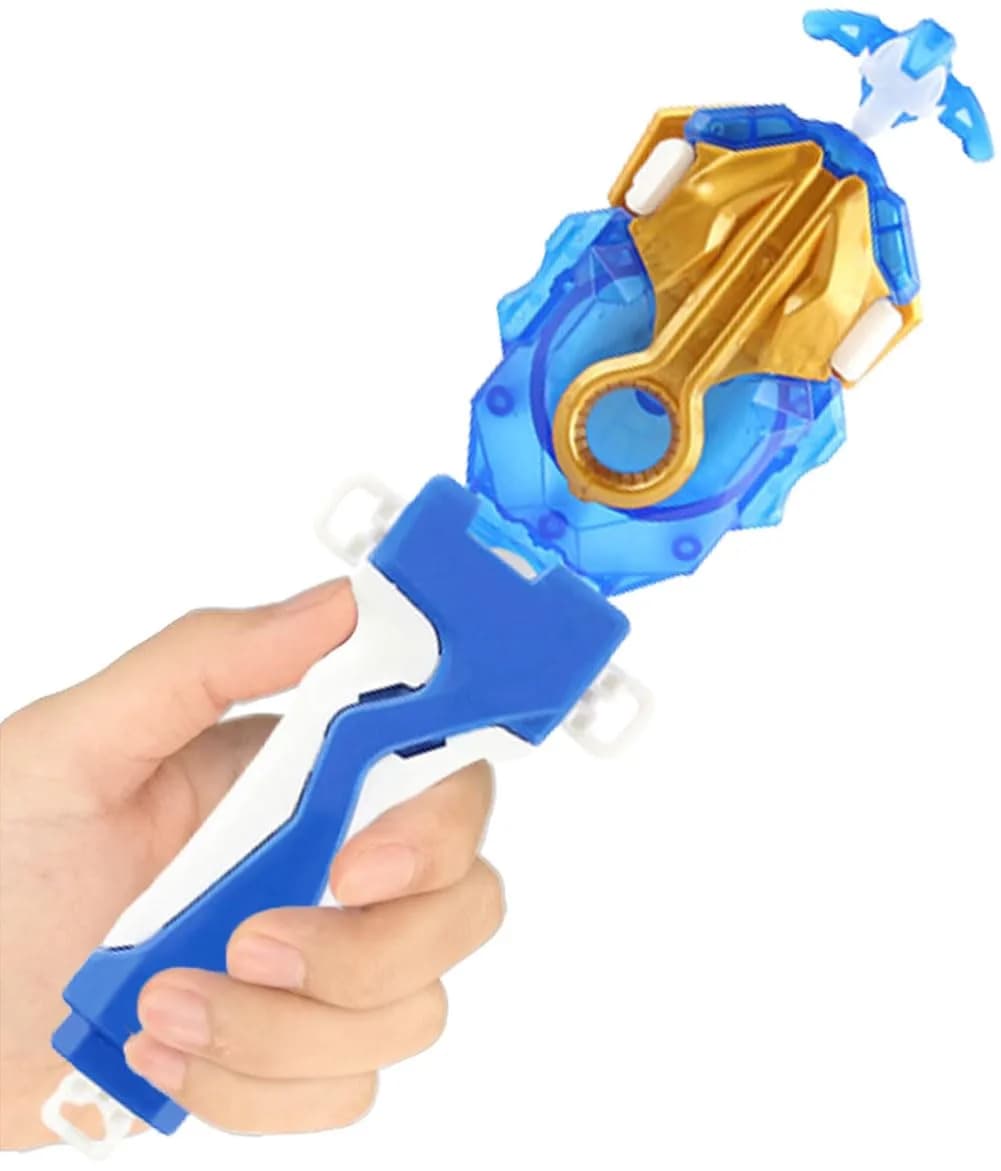 Battbeyle Blue Spinning Toy Top Launcher and Grip Set | ASTM-Tested for Kids 6+ - main product image