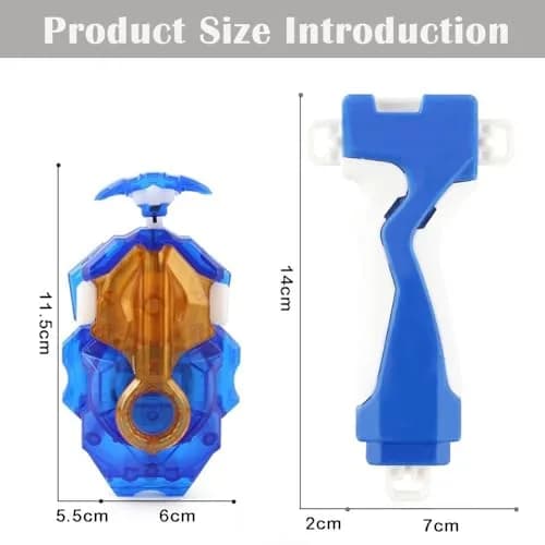 Battbeyle Blue Spinning Toy Top Launcher and Grip Set | ASTM-Tested for Kids 6+ thumbnail 6
