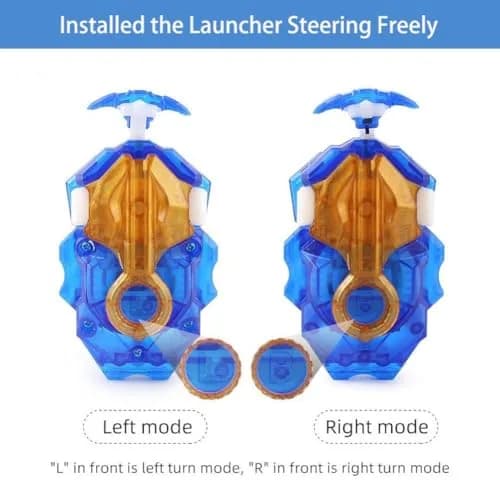 Battbeyle Blue Spinning Toy Top Launcher and Grip Set | ASTM-Tested for Kids 6+ thumbnail 2