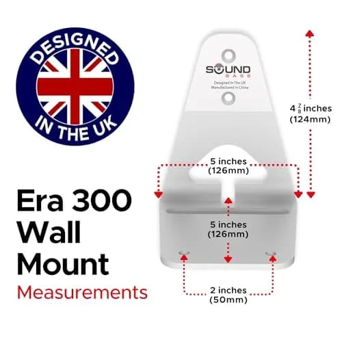 Sound Bass ERA300 Wall Mount Bracket Twin Pack White | Low Profile Space Saving Design thumbnail 6