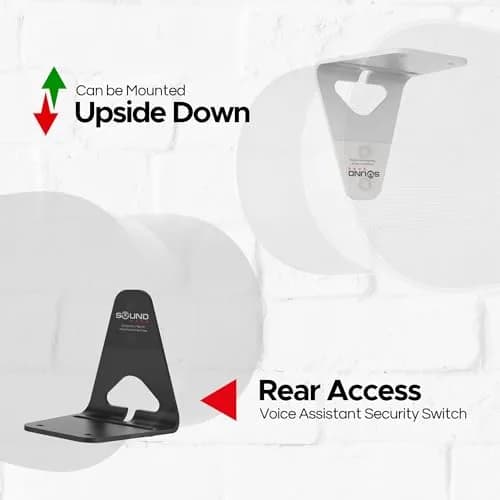 Sound Bass ERA300 Wall Mount Bracket Twin Pack White | Low Profile Space Saving Design thumbnail 7