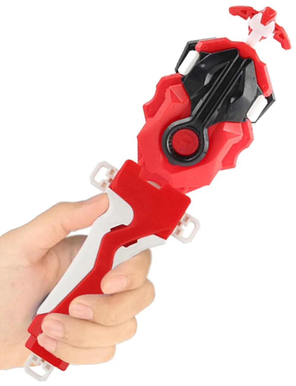 Battbeyle Red Spinning Toy Top Launcher and Grip Set | ASTM-Tested for Kids 6+ - main product image