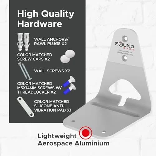 Sound Bass ERA300 Wall Mount Bracket White Single Unit | Low Profile Design for Sonos ERA 300 Speaker thumbnail 5