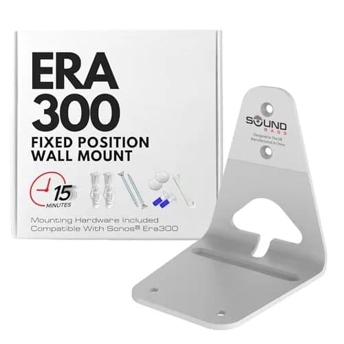 Sound Bass ERA300 Wall Mount Bracket White Single Unit | Low Profile Design for Sonos ERA 300 Speaker thumbnail 1