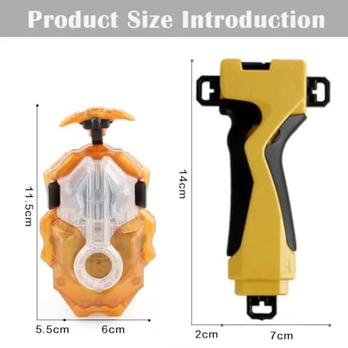 Battbeyle Golden Left Right Spin String Launcher Grip with Handle for Bey Burst Series | ASTM-Tested ABS Toy thumbnail 6