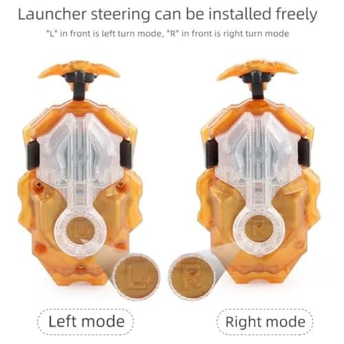 Battbeyle Golden Left Right Spin String Launcher Grip with Handle for Bey Burst Series | ASTM-Tested ABS Toy thumbnail 2