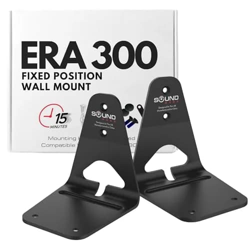 Sound Bass ERA300 Wall Mount Bracket Twin Pack (2pcs) | Low Profile Black Mounts for Sonos Era 300 Speakers thumbnail 1