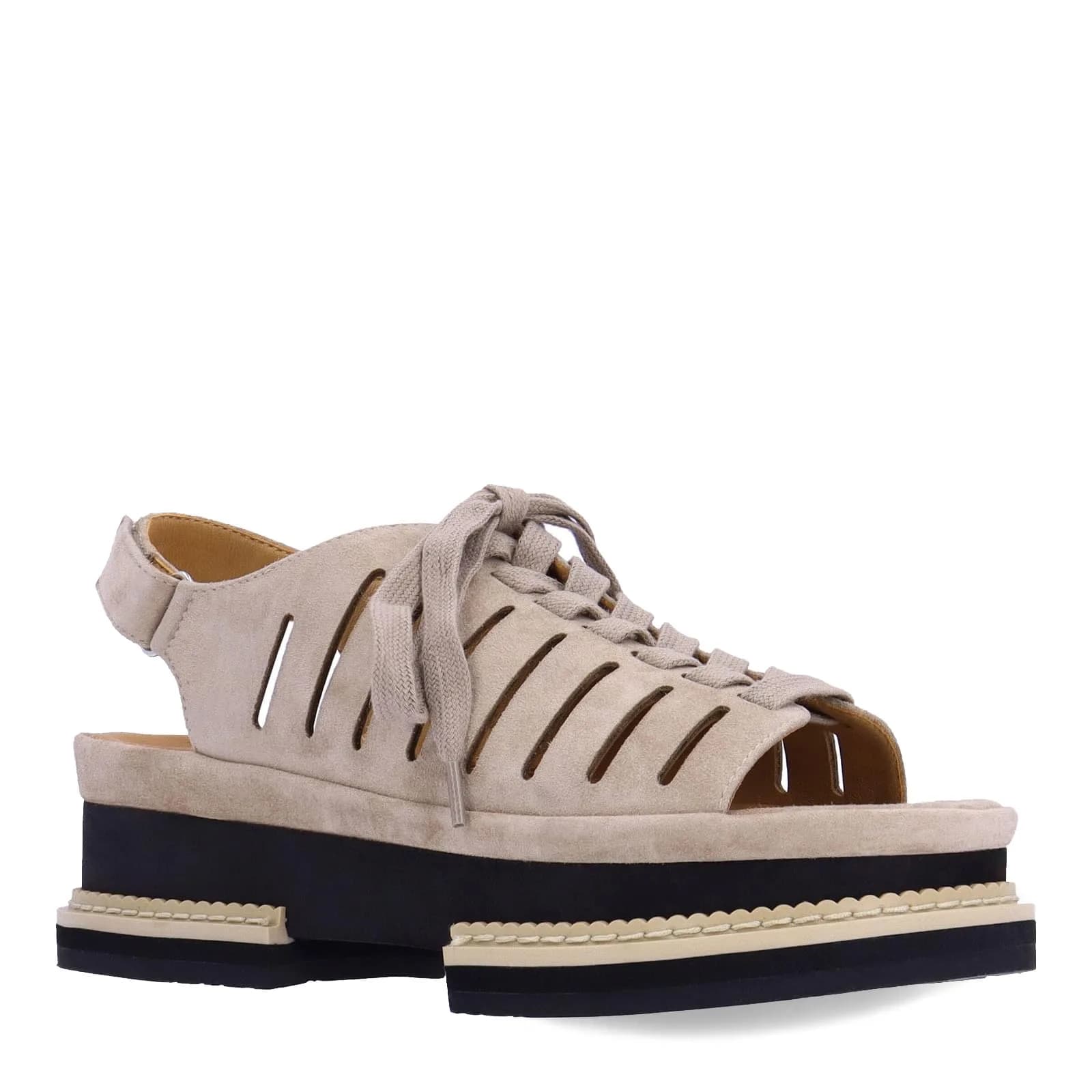 L'Amour des Pieds Women's Adriel Taupe 11 Medium | Leather Sandal with Memory Foam Insole