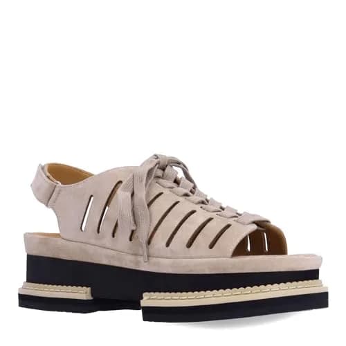 L'Amour des Pieds Women's Adriel Taupe 11 Medium | Leather Sandal with Memory Foam Insole thumbnail 1