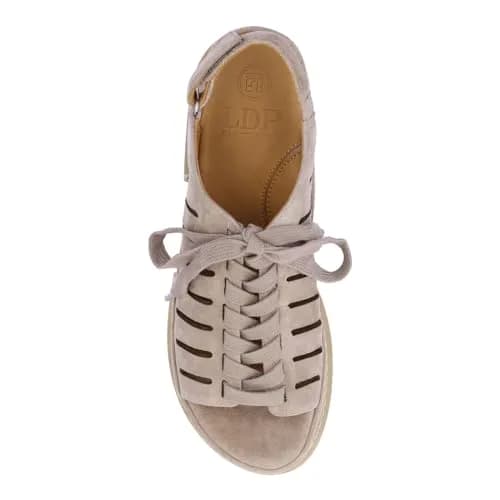L'Amour des Pieds Women's Adriel Taupe 11 Medium | Leather Sandal with Memory Foam Insole thumbnail 6