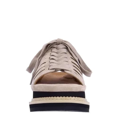 L'Amour des Pieds Women's Adriel Taupe 11 Medium | Leather Sandal with Memory Foam Insole thumbnail 3