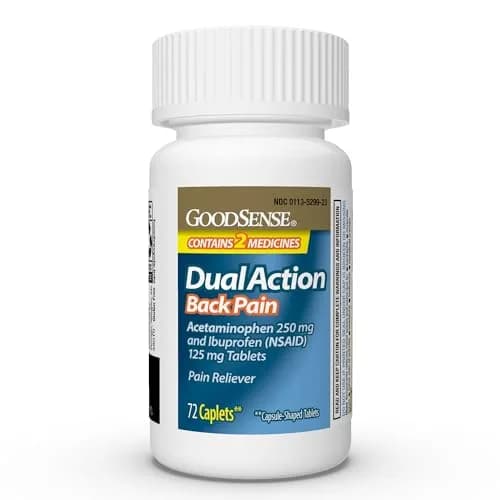 GoodSense Dual Action Back Pain, Ibuprofen 125 mg | 8-Hour Relief for Adults & Children 12+ Gluten Free thumbnail 6