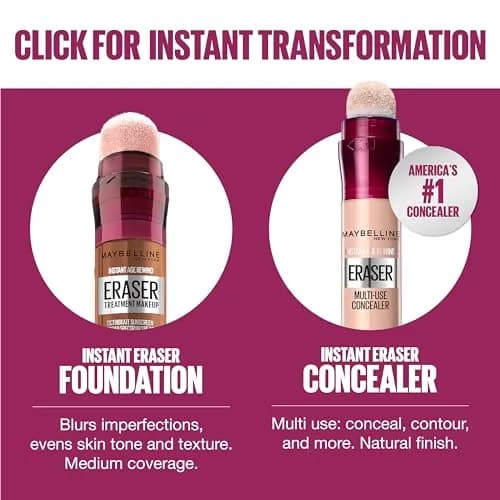 Maybelline Instant Age Rewind Eraser Foundation SPF 20, 0.68 Fl Oz (20ml) | Blurs Aging Signs & Fine Lines thumbnail 6
