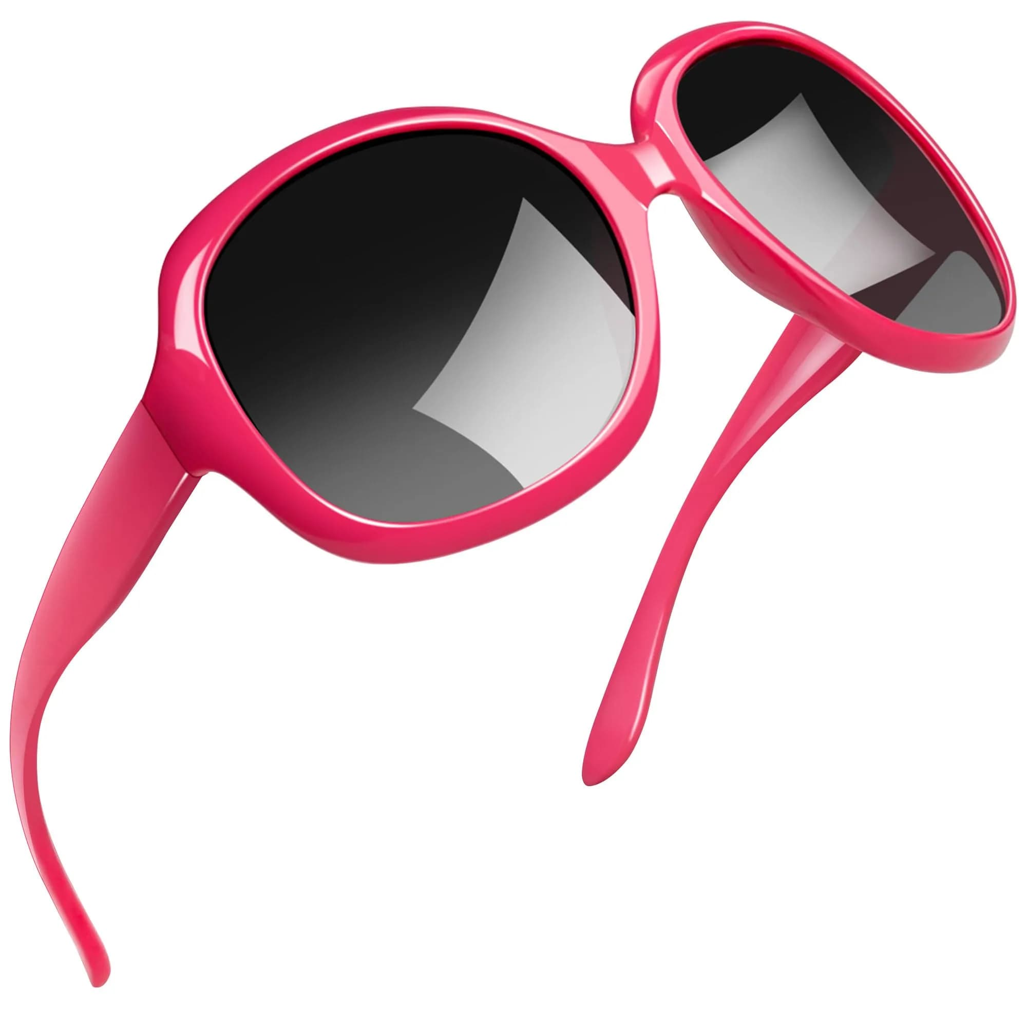 Joopin B24-Peony Red/Black Oversized Butterfly Sunglasses for Women | Polarized UV400 Protection - main product image
