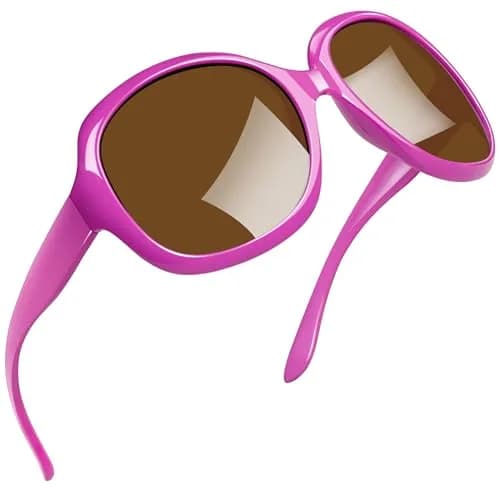 Joopin Oversized Butterfly Sunglasses for Women - Bright Purple with Brown Polarized Lenses thumbnail 1