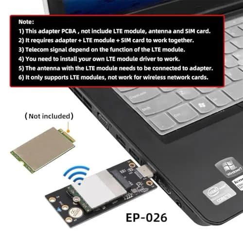 Xiwai M.2 Key-B NGFF WWAN to USB 3.0 Riser Card Adapter with SIM Slot for 3G/4G/5G LTE Wireless Modules (10cm x 10cm x 1cm) thumbnail 5