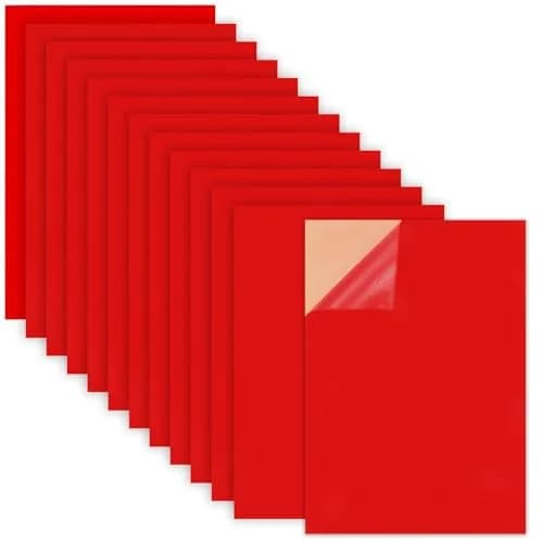 Caydo Red Self Adhesive Felt Sheets | DIY Craft Velvet Sheets, 21cm x 30cm thumbnail 1