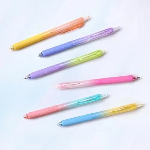 WRITECH Nebula Gel Pens 0.7mm Black Ink, 6 Count | Smooth Writing, Silent Click, Aesthetic Gradient Barrels thumbnail 8