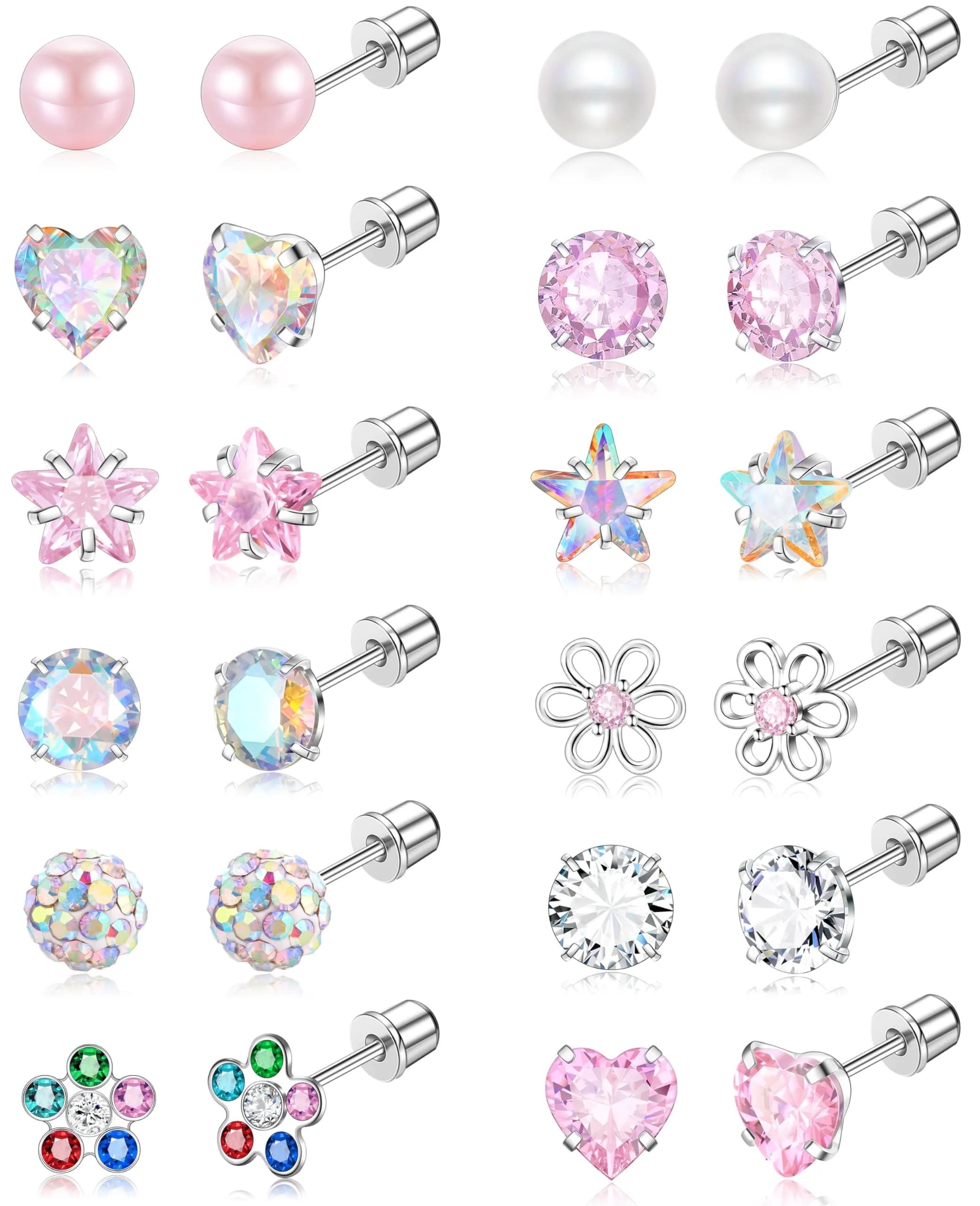Leocuci Hypoallergenic Earring | Stainless Steel Flat Back Stud with Screw Back (0.81 oz/24 pcs)