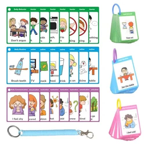 CHEFAN Autism Communication Cards 120 PCS | Visual Aids for Nonverbal Kids & Speech Delay thumbnail 1