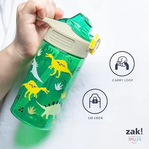 Zak Designs Barbie Sage 16oz Leak-Proof Straw Kids Water Bottle, Plastic | BPA-Free Durable Kid-Friendly thumbnail 6