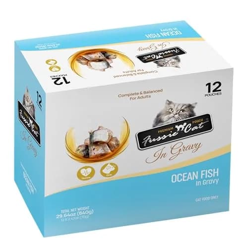 Fussie Cat Premium Ocean Fish in Gravy, 2.4 Oz (Pack of 12) | Complete & Balanced Cat Food with Omega-3 thumbnail 1