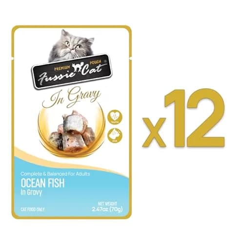 Fussie Cat Premium Ocean Fish in Gravy, 2.4 Oz (Pack of 12) | Complete & Balanced Cat Food with Omega-3 thumbnail 4