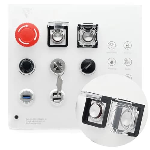 ZGSZJHF Latching Push Button Switch Cover Protector for 22mm Hole, 2-Pack | Childproof & Waterproof Safety Cover thumbnail 6