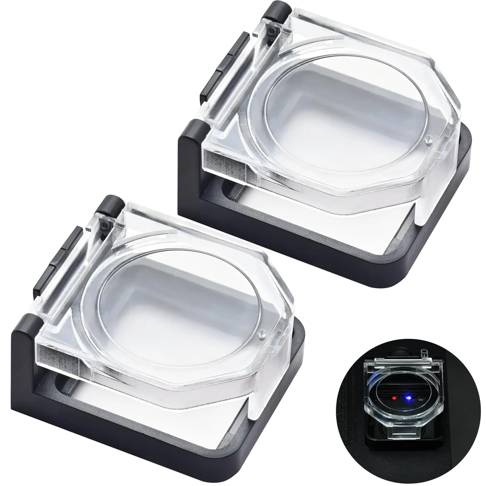 ZGSZJHF Latching Push Button Switch Cover Protector for 22mm Hole, 2-Pack | Childproof & Waterproof Safety Cover