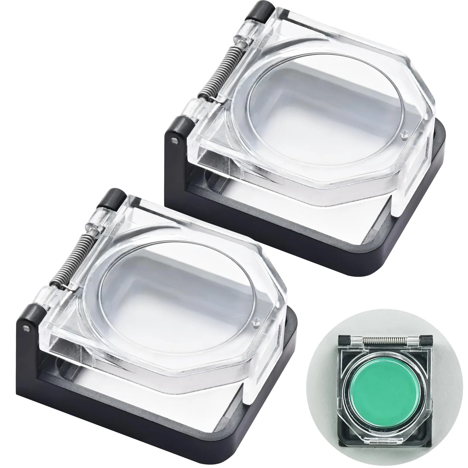 ZGSZJHF Push Button Switch Protector Cover for 39x34mm Square Hole, 2-Pack | Dustproof & Collision Resistant — 34*39mm Square Hole, Momentary