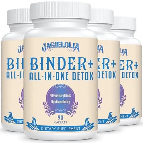 Jagielolia All-In-One Detox Binder Supplement 1500 MG | Liver & Gut Cleanse with Activated Charcoal & Zeolite thumbnail 1