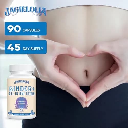 Jagielolia All-In-One Detox Binder Supplement 1500 MG | Liver & Gut Cleanse with Activated Charcoal & Zeolite thumbnail 7